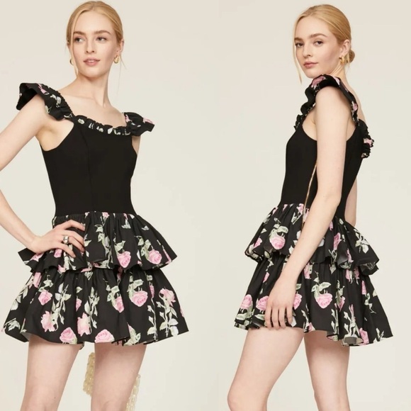 NWT LOVESHACKFANCY PASTEL FLORAL MINI DRESS - Picture 2 of 15